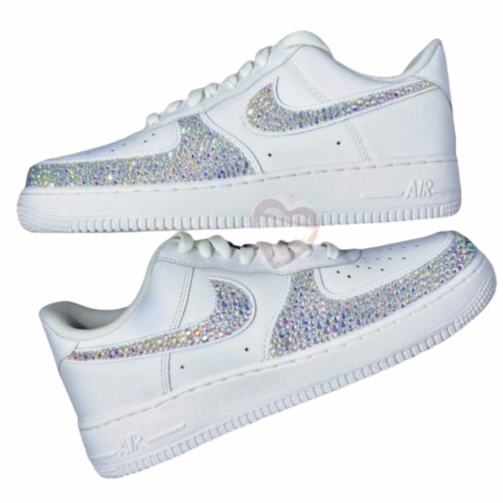 Bling Air Force 1 Sneakers Womens Shoes AB Rhinestones